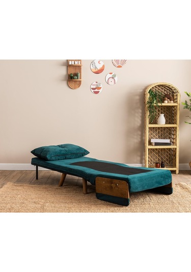 Pafu Cosmo Tekli Katlanır Yataklı Koltuk - Soho Petrol Petrol Yeşili