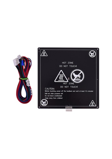 Yaozixa Anet A8/a6/a2 Uyumlu 3d Yazıcı Isıtma Platformu 220x220x3mm Alüminyum Taban 12v 120w Siyah Yağlı Tek Yüzeyli Isıtma Kablolu