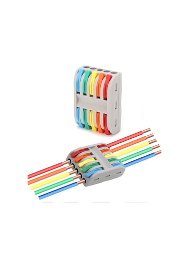 Hızlı Kablo Ekleme Birleştirme Aparatı 5 Beşli Klemens - 5 Adet