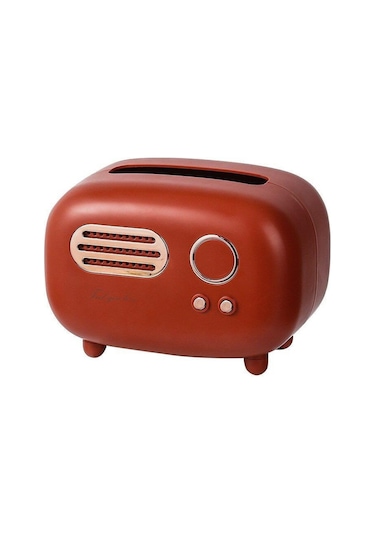 Pembe 1 Adet Yaratıcı Radyo Şekli Doku Kutusu, Oturma Odası, Lüks Retro Ev, Restoran Dekorasyon Kağıt Kutusu Hmm