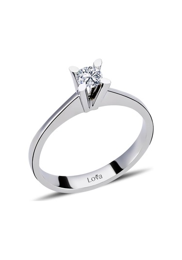 Lova F Renk 0,24 Karat Pırlanta Tektaş Yüzük - 1050042