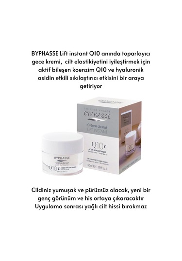 Byphasse Koenzim Q10 Hyaluronik Asit İçerikli Yaşlanma Karşıtı Gece Kremi 50 ML