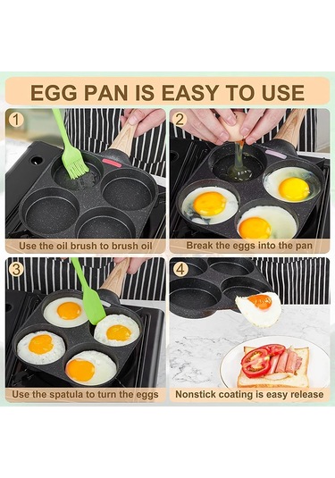 Yumurta Kızartma Tavası Yapışmaz Gözleme Tavaları 4 Bardak