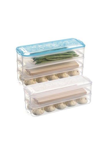 Düzenleyici 3 Katlı Yumurta Kabı Kapaklı Gıda Saklama Kabı Mutfak Aksesuarları Diğer