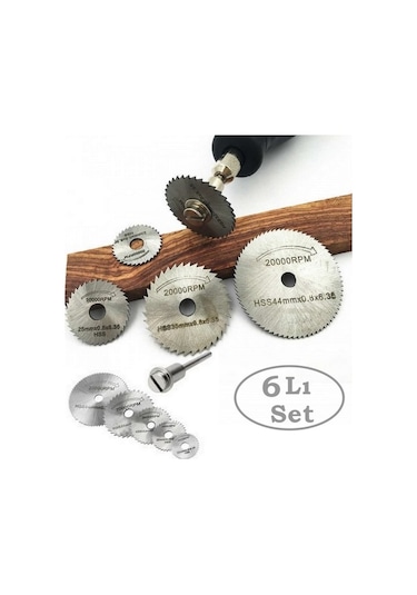 Dremel Matkap Testere Diski 6 Parça Set Ince Kesim Mini Testere H