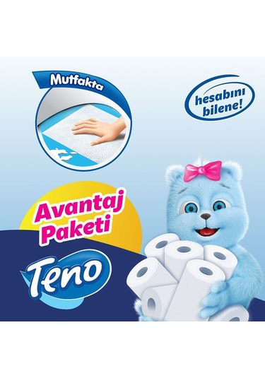 Teno Avantaj Paket Kağıt Kağıt Havlu 2 x 12'li