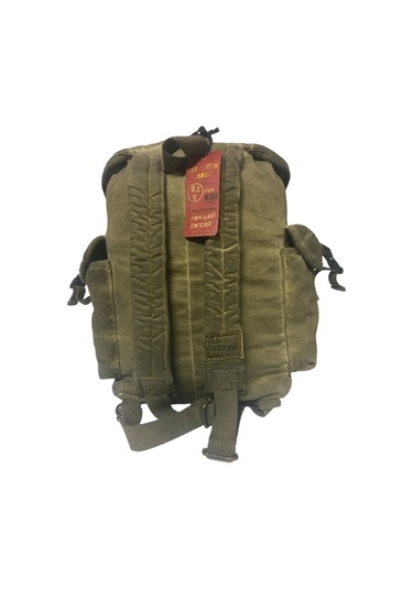 Kaliteli Tek Gözlü Vintage Disayn Unisex Sırt Günlük Okul Gezi Kamp Trekking Çantası Kc Ahtapot Bag Haki Kırmızı