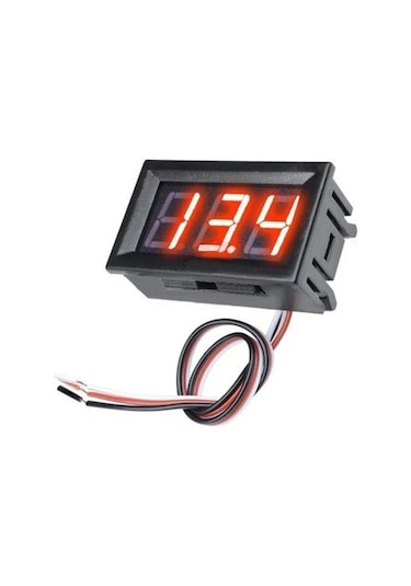 0.56 inç 0-30V 3 Kablolu DC Kırmızı Voltmetre
