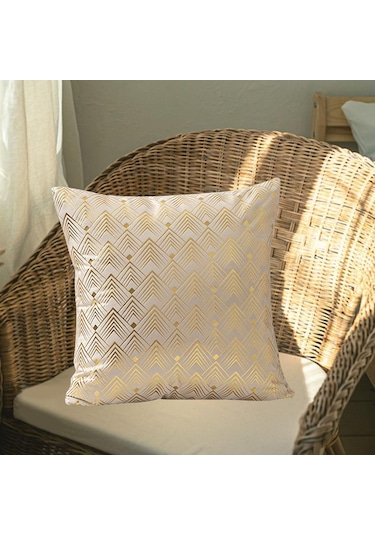 Suntek Atmak Yastık Örtüsü Minder 18 Inç Minimalist Bej Bej