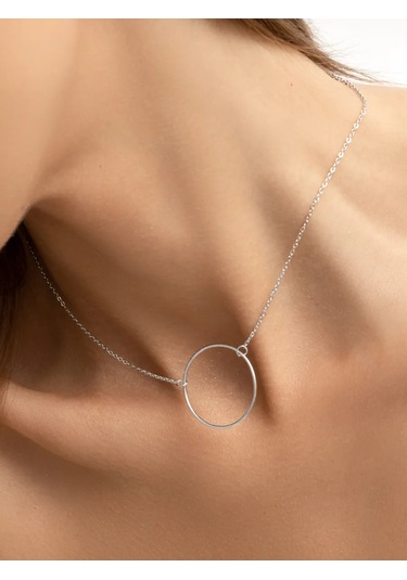 Zoloto Russkih Yuvarlak Gümüş Kolye Ucu 925 Ayar Takı 13355095 Gri