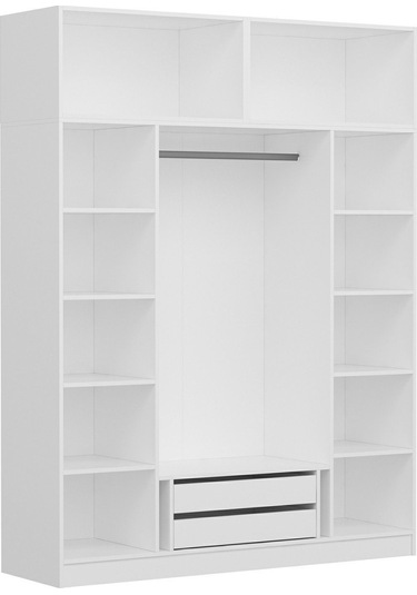 Kale 4 Kapaklı Aynalı Zincir Dolap-yüklük - Beyaz 235cm Beyaz