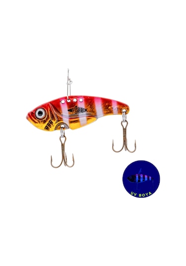 Vibrasyon Yem - Lrf/spin Jig - Fishack Vibrax - 15g 55mm - Pink Panther - Uv Boyalı