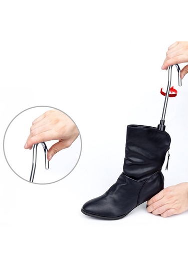 Homyl Katlanır Ayakkabı Sedyesi Ağaçları Ayarlanabilir Pembe Pembe