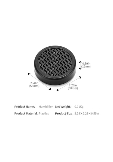 Cigarloong Puro Kutusu Nemlendirici Humidifier Yuvarlak Siyah