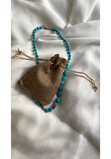 Firuze Doğal Taş Kolye Turkuaz