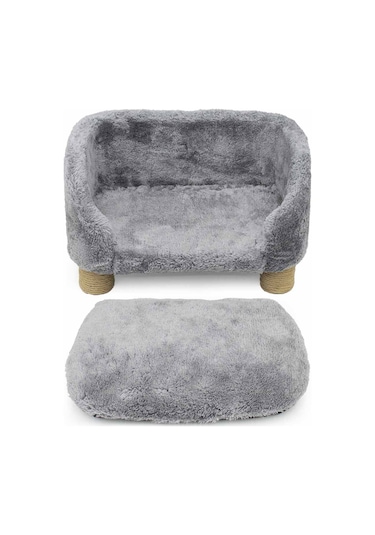 Gobypet Peluş Kedi Koltuğu, Yumuşak Lüks Kedi Köpek Yatağı, Kedi Köpek Koltuğu