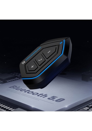 Vkemall X6 Kask Bluetooth Kulaklık Motosiklet Kask Kulaklığı Bluetooth 5.0 Motosiklet İnterkom Kulaklığı Siyah Yumuşak Kablolu Mikrofon
