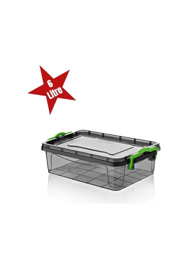 Sığ Saklama Kutusu 6 Litre Siyah