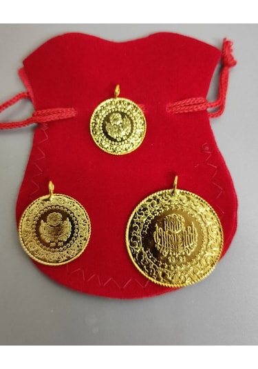 22 Ayar Altın Kaplama Imitasyon Çeyre Altın