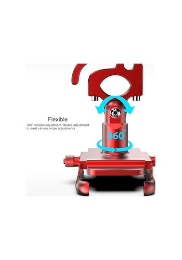 Sones Kancalı Motosiklet Alüminyum Alaşımlı Cep Telefonu Braketi, 4-6,5 İnç Telefonlar İçin Uygun Siyah