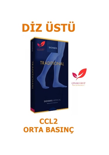 Sigvaris Traditional 503 Diz Üstü Varis Çorabı Ccl2 Orta Basınç