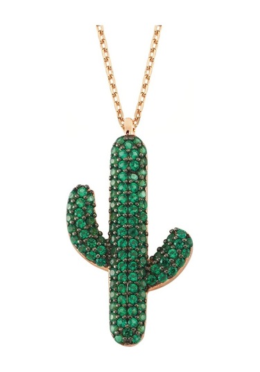 Rose Gümüş Taşlı Kaktüs Kolye G847Kl Altınsepeti