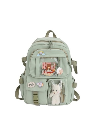 Dancemonkey Kız Sırt Çantası Su Geçirmez Naylon Sevimli- Yeşil Yeşil