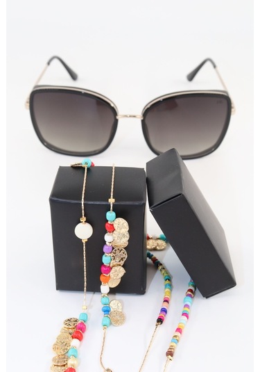 Gold Tuğralı Boncuklu Gözlük Ipi Kadın Gözlük Zinciri. Gözlük Ipi. Gözlük Ipi Askısı. Gözlük Zinciri Gold