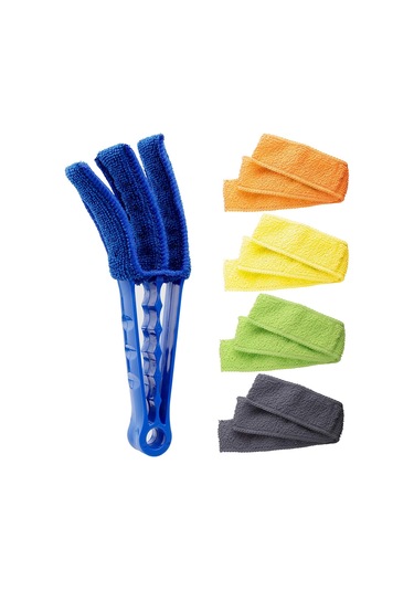 Pencere Perdesi Temizleyici Toz Alma Fırçası 5 Mikrofiber Kılıflı