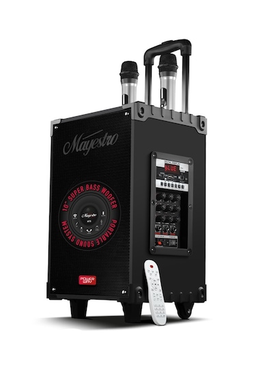Ultratekno  Powerway Mayestro MT70 10" Şarjlı Kumandalı Çift Mikrofonlu Hoparlör Amfiler