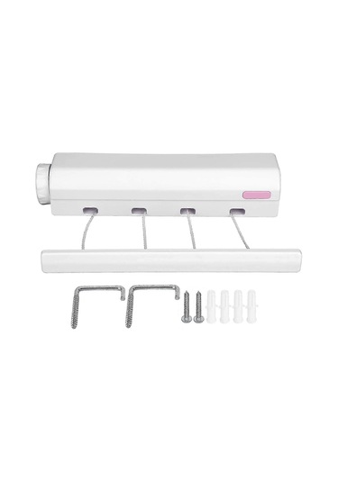 Ganzhoushop Geri Çekilebilir Çamaşır İpi, 4/5 Çamaşır İpi Çamaşır Kurutma Makinesi 4 Hat Çok Renkli