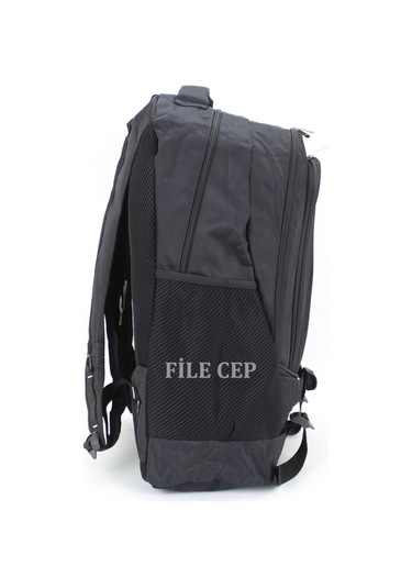 Gezi Seyahat Yürüyüş Kamp Spor Sırt Çantası 17.3 Inç Fileli Yan Cep Siyah