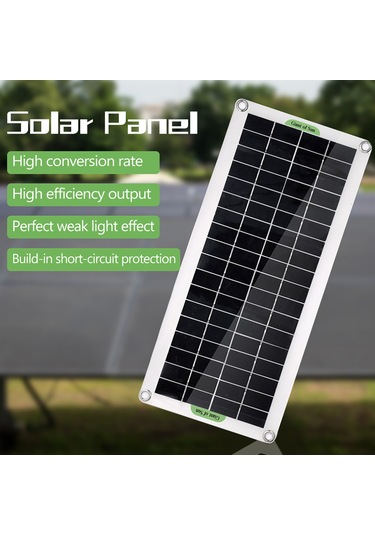 Youmex 30w Esnek Çok Kristal Güneş Paneli Seti - Güneş Paneli + Stabilizör Kontrol Kutusu + 4 Süksiyon Çubuğu + Araç Şarj Cihazı + Akü Klemensi