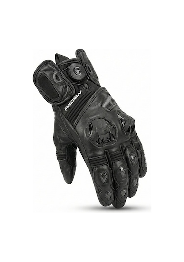 Ebakbak Motosiklet Eldiveni Siyah Racing Full Koruma Leather Deri Motorcu Eldiven