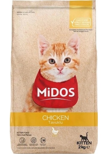 Midos Tavuklu Yavru Kedi Maması 2 KG