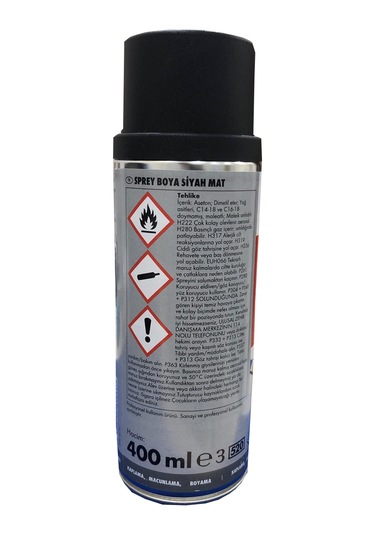 Würth Sprey Tampon Boyası Siyah Mat 400 Ml N11.780