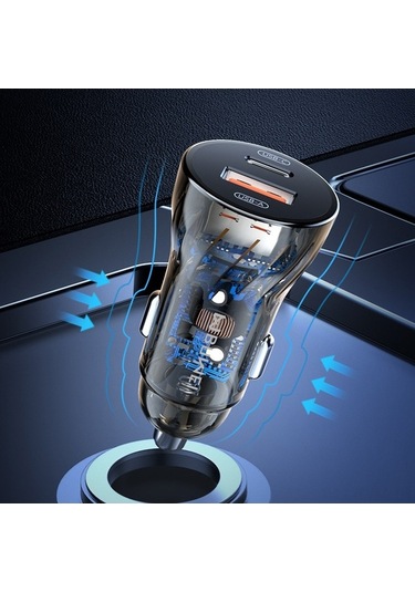 Dancemonkey Buweı 2.0 Çift Portlu Hızlı Şarj Cihazı - 30w Qc4.0+pd, Araba İçin Usb/type-c Şarj Aleti