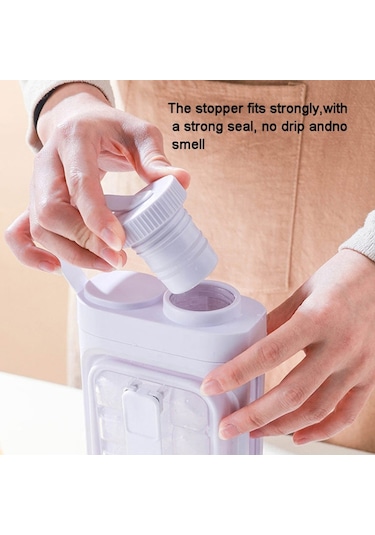 2'si 1 Arada Buz Küpü Kalıp Su Isıtıcısı Taşınabilir 17 Izgaralı Buz Yapıcı Şişesi Bpa İçermez, Fda Sertifikası Yok - Beyaz