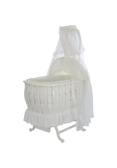 Setaymobilya Doğal Ağaç Beşik, Otantik Lüks Sallanan Beşik + Uyku Seti -Setay