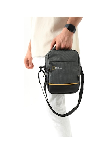 Erkek Postacı Çantası Elde Tutma 23 14 Cm Çapraz Askılı Omuz Çantası Mega Çanta Gri