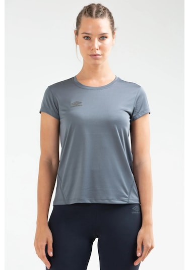 Umbro Vf-0075 Olet Kadın Gri T-shirt Siyah