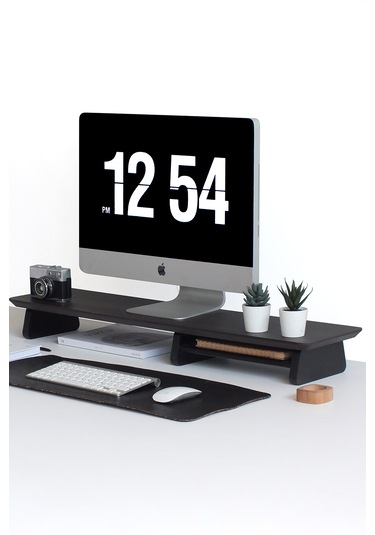 Büyük Monitör Standı Ceviz