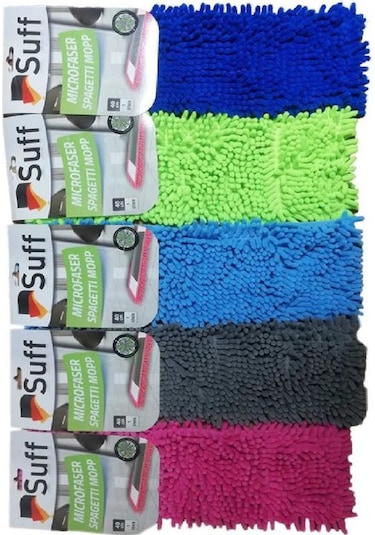 Suff1 Adet Nemli Ve Kuru Makarna Mop Ucu Mikrofiber Paspas Yedeği 40 Cm