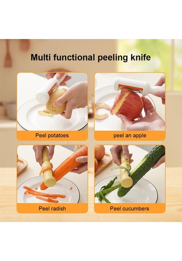 Cbtx 2'si 1 Arada Temizleme Fırçalı Soyucu Ev Meyve Patates Sebze Soyucu Sarı