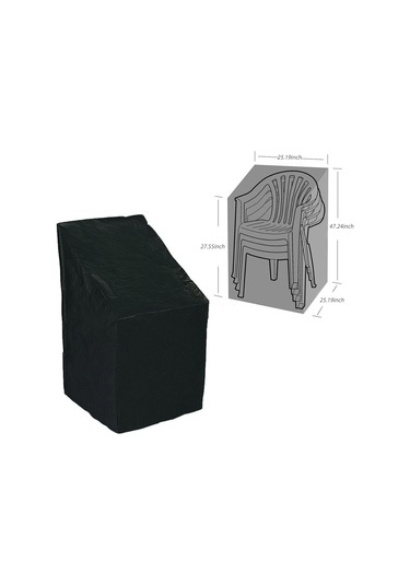 Geekyou Oxford Kumaş Bahçe Sandalye Kılıfı, Su Ve Toz Geçirmez, Uv Koruyucu, Çekmeceli, 64x64x120/70cm, Siyah-dışarı Gümüş-içeri Siyah