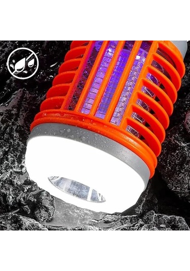 Dianziye Güneş Enerjili Dış Mekan Kovucu Işığı - Usb Şarjlı, Su Geçirmez, Zarfı Az Gürültülü, El Tutan Kamping Feneri Turuncu W890-1