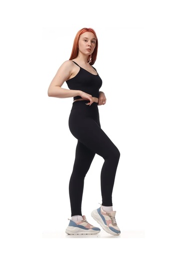 Missdiana Yüksek Bel Çizgili Tayt 238959163 SiYAH