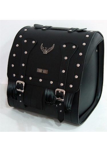 Mts Deri Arka Çanta Büyük Siyah Siyah