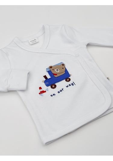 Sezgibaby 3lü Erkek Bebek Zıbın Seti Mavi