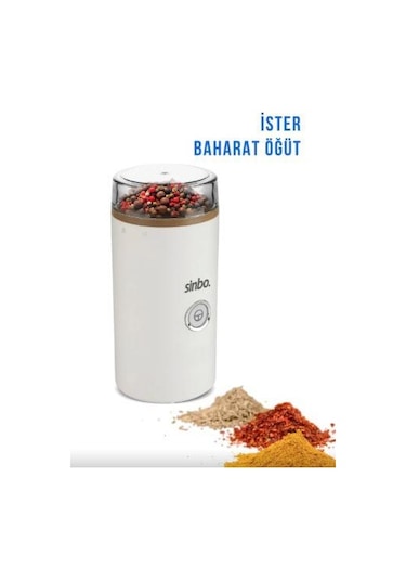 Sinbo Scm-2980 Elektrikli Kahve Çekirdeği Baharat Öğütücü 6 Adet Çok Renkli